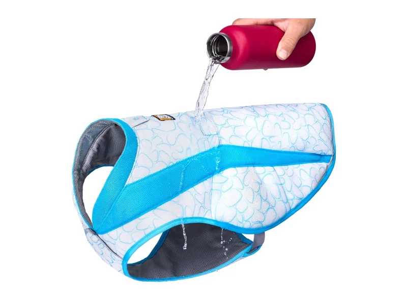 Swamp Cooler Cooling Dog Vest en Biolumin Blue